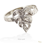 [14K/18K Gold] Hawaiian Monstera Leaf Ring [Made to order] (R_P1255)
