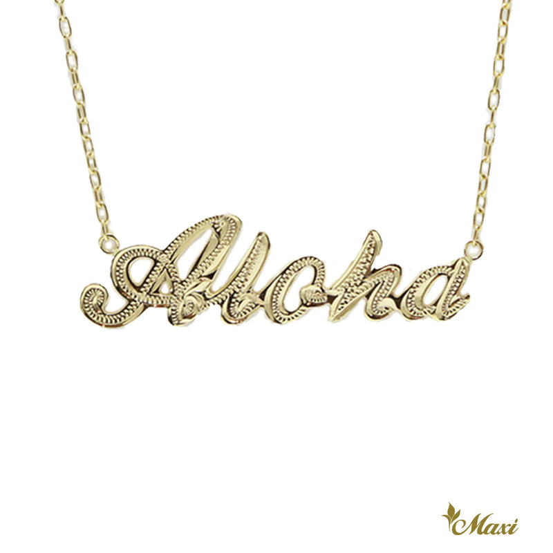 [14K Gold] Aloha/Laulea/Love Letter Necklace Medium(N0164)