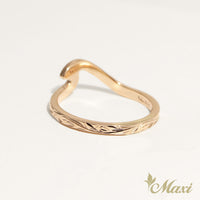 1.5mm Nalu Wave Ring Diamond Ring [14K/18K Gold]