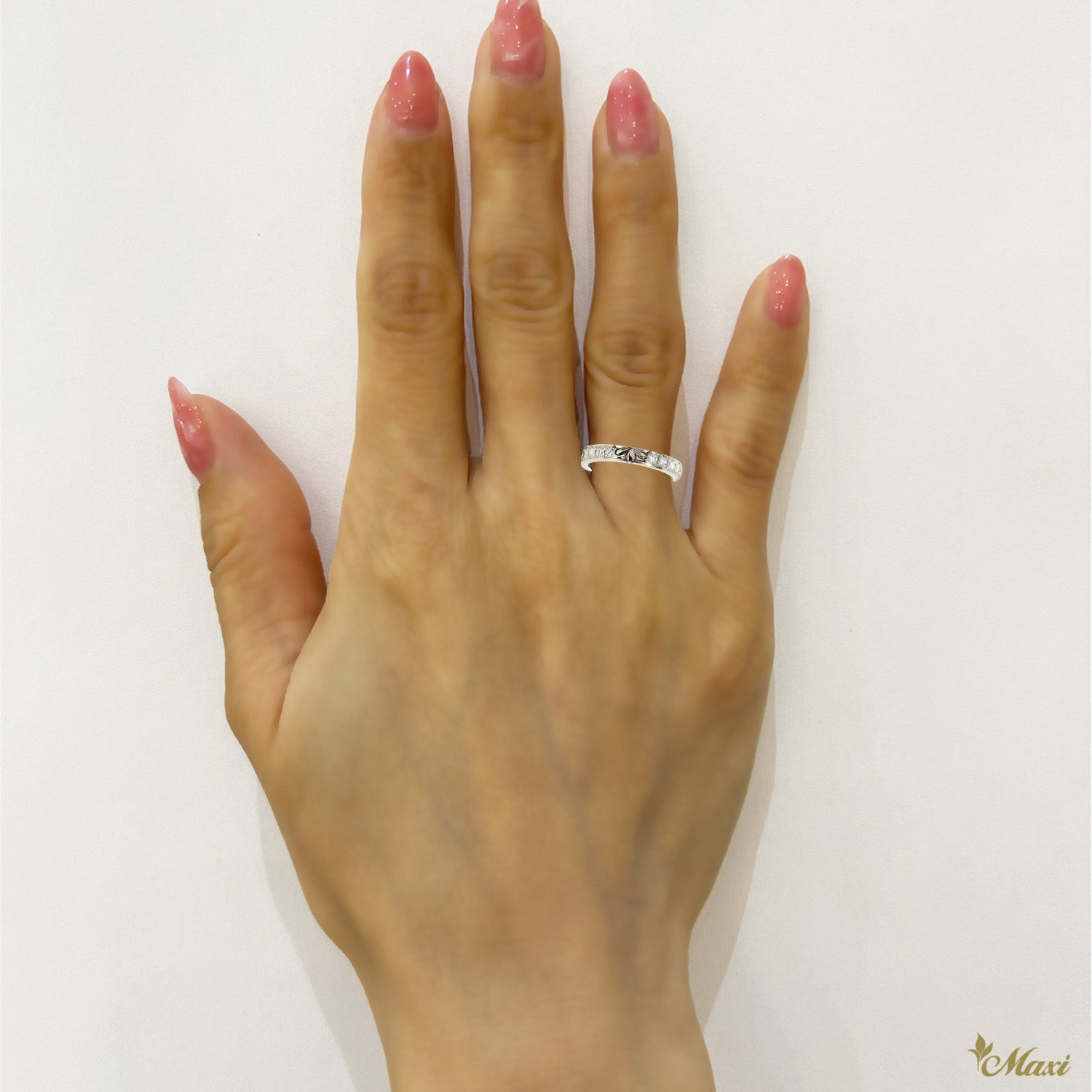 Naupaka Eternity Couple Rings [14K/18K Gold/Platinum]