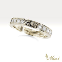 Naupaka Eternity Couple Rings [14K/18K Gold/Platinum]