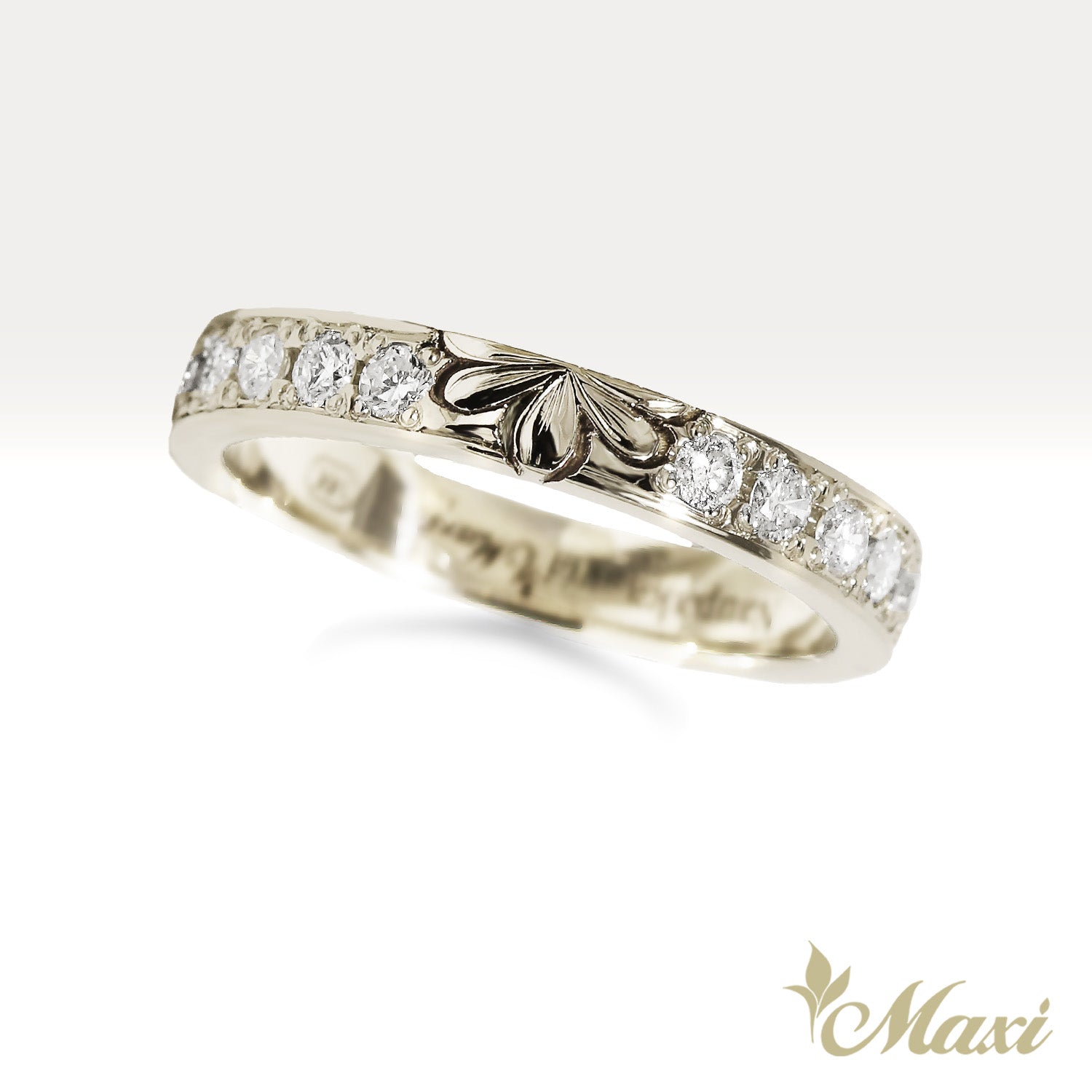 Naupaka Eternity Couple Rings [14K/18K Gold/Platinum]