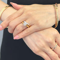 1 Carat Rond Lab-Grown Diamond Hawaiian Engraved Solitaire Ring [14K/18K Gold]