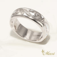 White Enamel 6mm Ring [Silver 925]