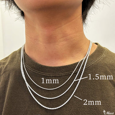 Silver 925] Rope Chain 1.5mm (RC1.5) – Maxi Hawaiian Jewelry
