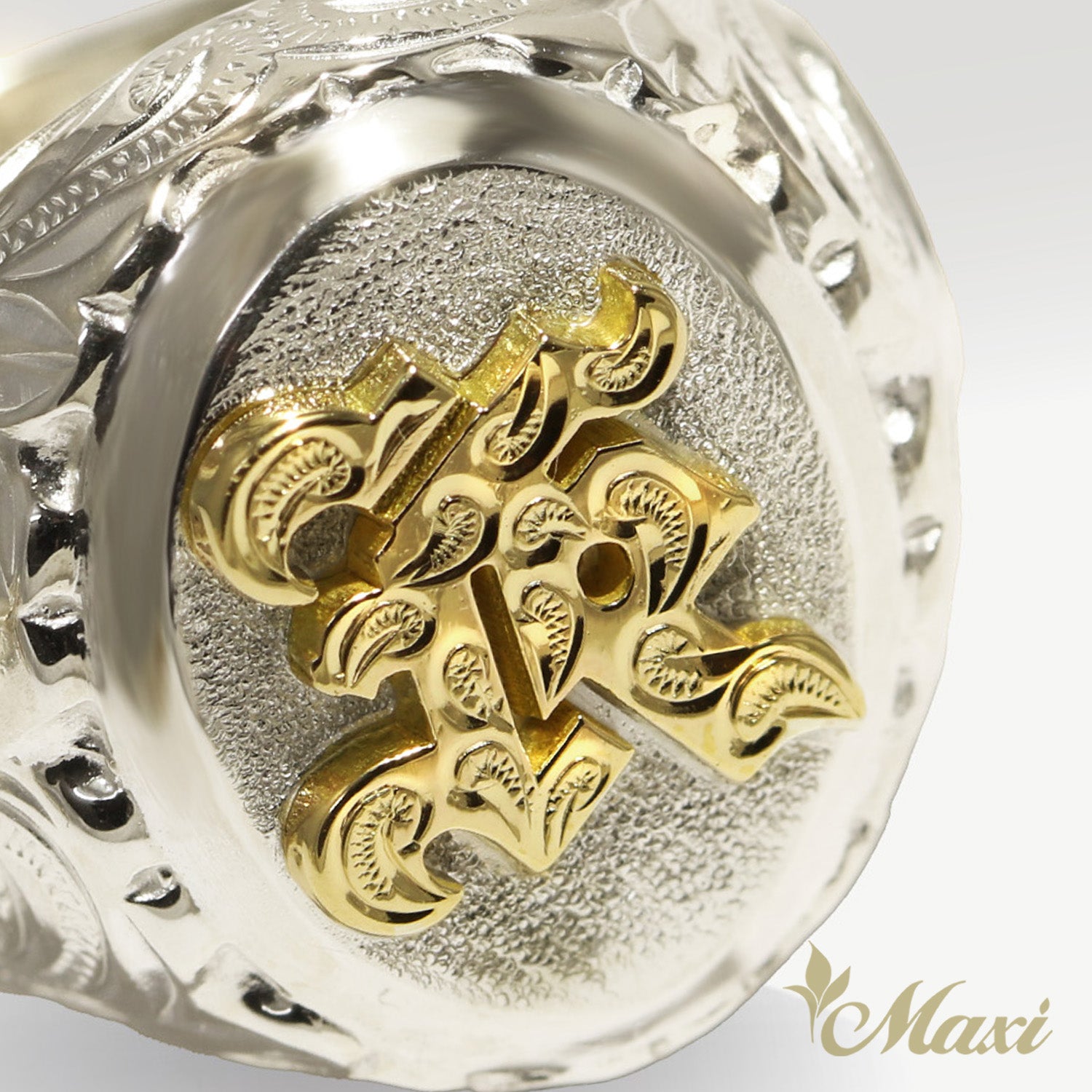 Initial Signet Ring_Oval [Silver 925/14K Gold]
