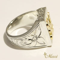 Initial Signet Ring_Rectangularl [Silver 925/14K Gold]