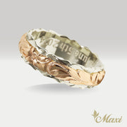 6x4mm Two Tone Ring [14K/18K Gold] – Maxi Hawaiian Jewelry マキシ
