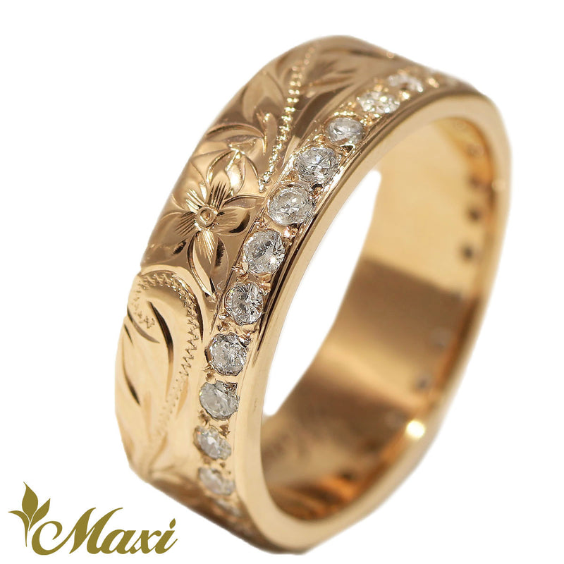 [14K Gold] 6mm Ring Diamond Eternity  *Made to order*
