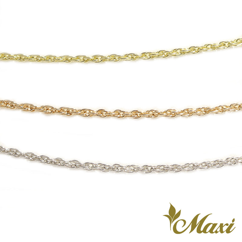 [14K Gold] 1mm Rope Chain