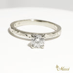 [Platinum] Half Carat Diamond Ring-Flat 2mm *Made to Order*