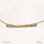[14K Gold]32mm x 3mm Horizontal Bar Necklace *Made-to-order* (TRDSP)(Best Seller)