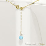 [14K Gold] Cross Dangle Stone Necklace *Made-to-order*(N-Cross)Newest