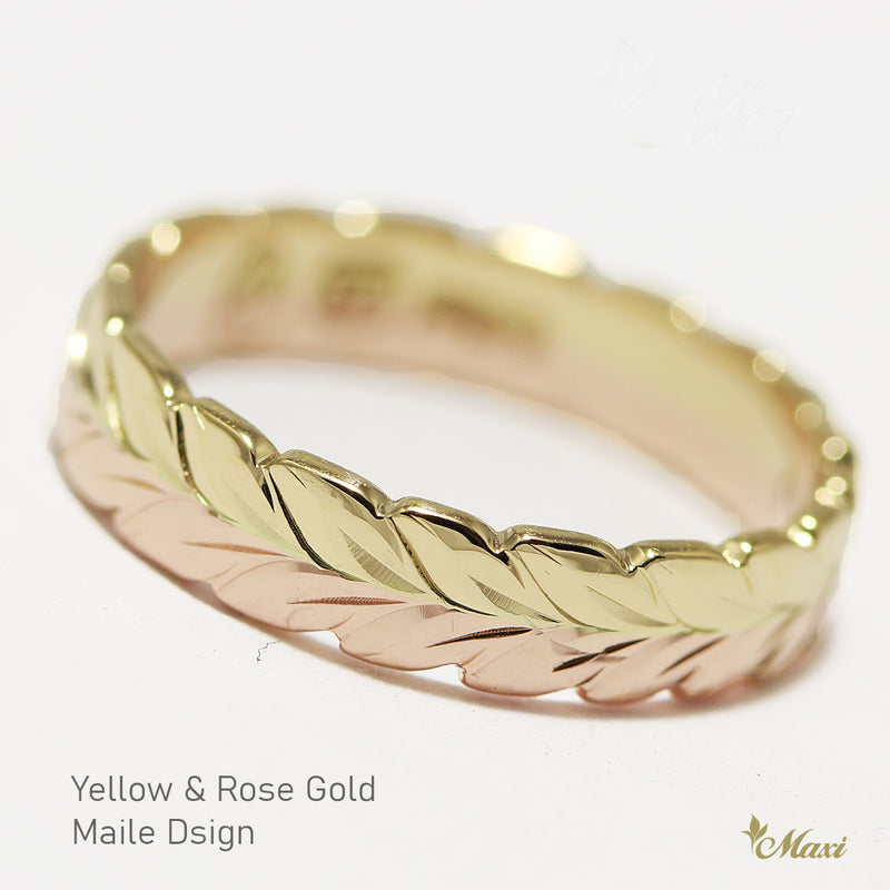 [14K Gold] 4mm Rainbow Ring-Flat Shape *Made to Order*