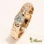 [14K/18K Gold][Platinum] 0.25 carat Diamond Ring 4mm - Fashion/ Engagement/Custom (R0133+0.25ctDia)　ゴールド　ゴールドリング　ダイヤモンド　ダイア　エンゲージ　カスタム