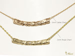 [14K Gold] 32mm x 4mm Horizontal Bar Necklace-Rope Chain-Diamond*Made to order*(TRDSP)