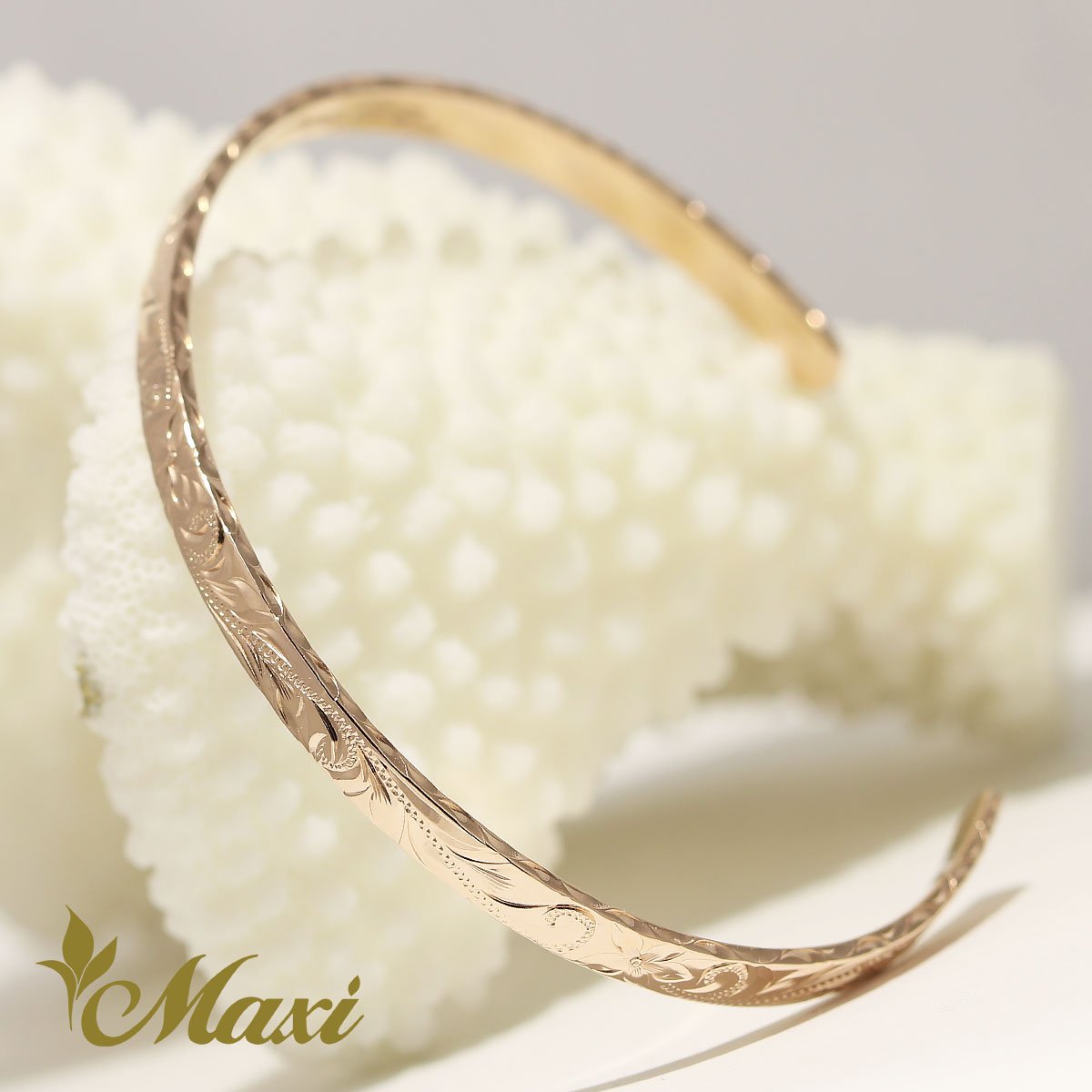 maxi✖️バングル✖️Hawaii限定・日本未入荷・希少 4mm Open Bangle Bracelet/ Flat [14K/18K Gold] – Maxi Hawaiian