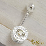 [Silver 925]Wave Engraving Round Body Piercing(A0250)