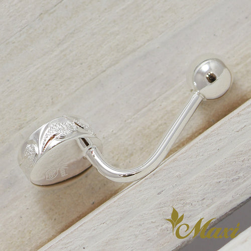 [Silver 925]Wave Engraving Round Body Piercing(A0250)