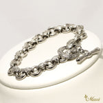 [Black Chrome Silver 925] Chain Bracelet (B0046)