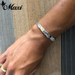 [Black Chrome Silver 925] Feather Bangle Bracelet*Made-to-order* (B0424)