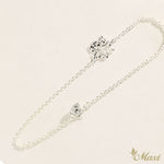[Silver 925] Hibiscus Flower Charm Bracelet/Anklet (B0555SS)
