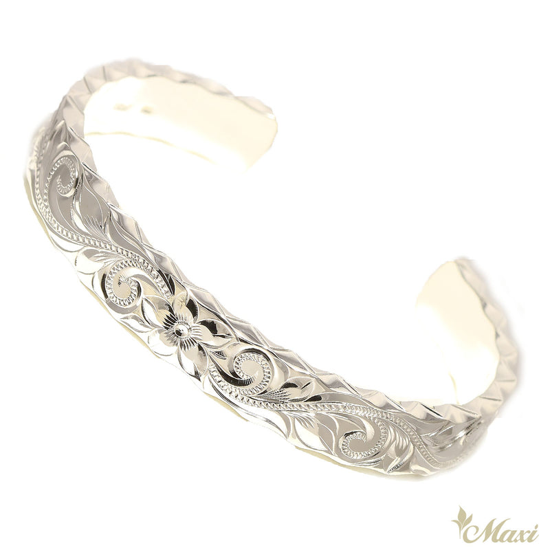 [Silver 925]-Hand Engraved Traditional Hawaiian Design*Made-to-order* (B0580)
