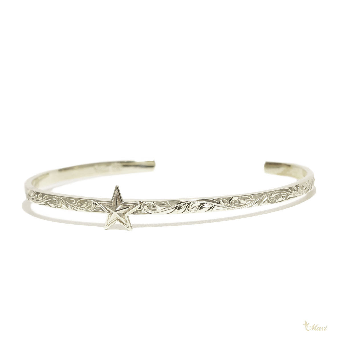 Silver 925] Hawaiian Hoku Star Bangle Bracelet*Made-to-order 