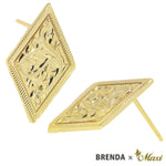 [14K Gold] Brenda x Maxi Diamond Shaped Pierced Earring *Made-to-order*(E0236)