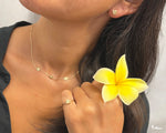 [14K Gold] Hawaiian Plumeria Flower Matte Ring-Small [Made to Order] (R0904)