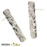[Silver925] Brenda x Maxi Scallop Edged Bar Pierced Earring *Made-to-order*(E0237)