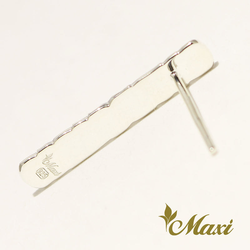 [Silver925] Brenda x Maxi Scallop Edged Bar Pierced Earring *Made-to-order*(E0237)