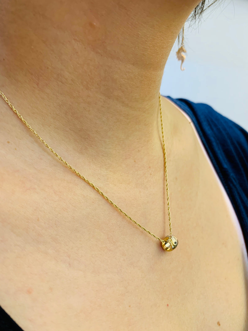 [14K Gold] Traditional 8mm Tube Pendant*Made-to-order*(TRDSP)