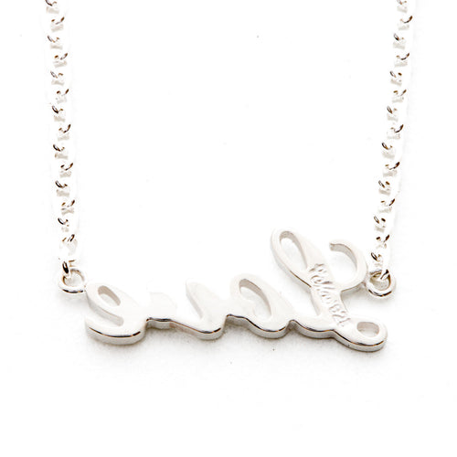Silver 925 Letter Necklace Small