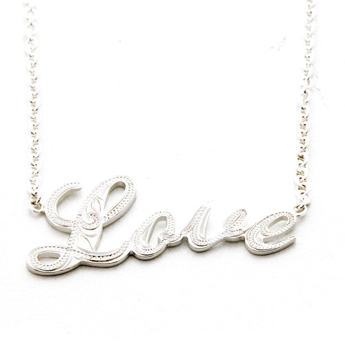 Silver 925 Letter Necklace Large