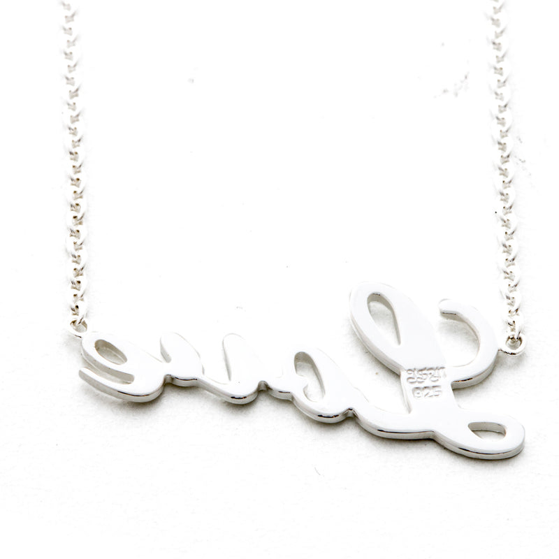Silver 925 Letter Necklace Large