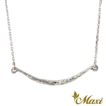[14K Gold] -Wavy Line Horizontal Necklace *Made-to-order*(KN0001)