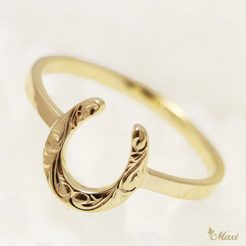 [14K Gold] Horseshoe Ring [Made to Order] (KR0023)