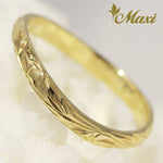 [18K Gold] 2mm Width Wavy Line Ring*Made to Order*(KR0026)