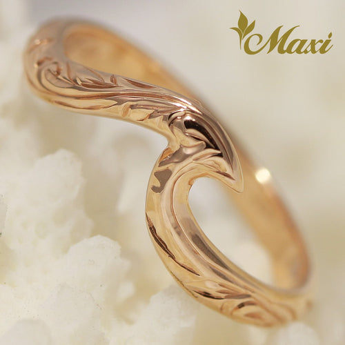 [14K Gold] Small Nalu Wave Ring [Made to Order] (KR0040)(Best Seller)