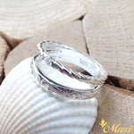 Silver 925 Twisted Open Ring with Crystal