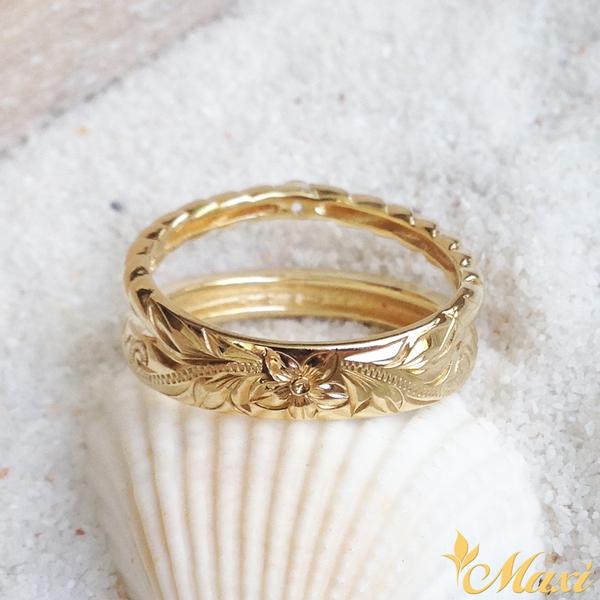[14K/18K Gold] Twisted Open Ring with Round Diamond [Made to Order] (R0141)