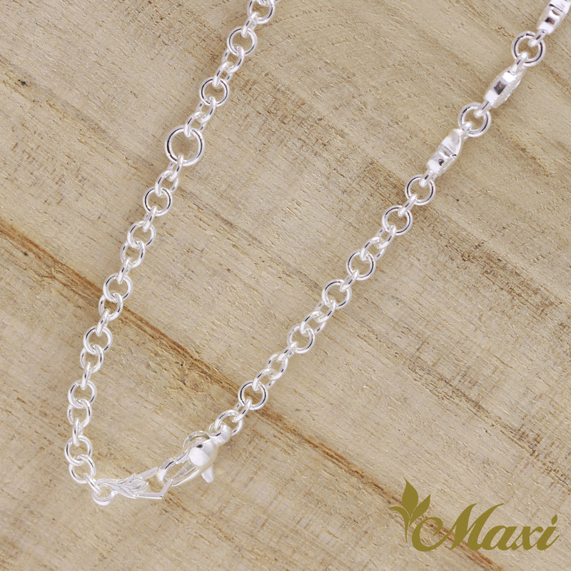[Silver 925] Scroll Necklace -Hand Engraved Traditional Hawaiian Design*Made-to-order*(N0022)