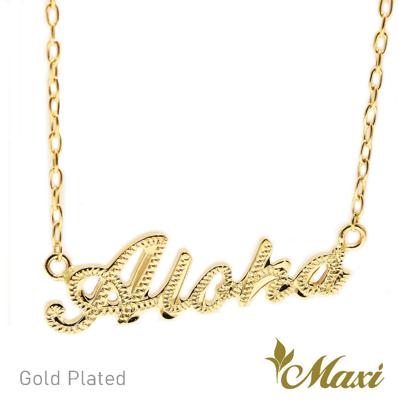 [Gold Plated Silver] Aloha/Laulea/Love Letter Necklace Small*Made to Order*(N0202-C)