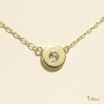 [14K Gold] 6.3mm Round Necklace and 0.1ct Diamond*Made-to-order*(N0332-6.3mm)