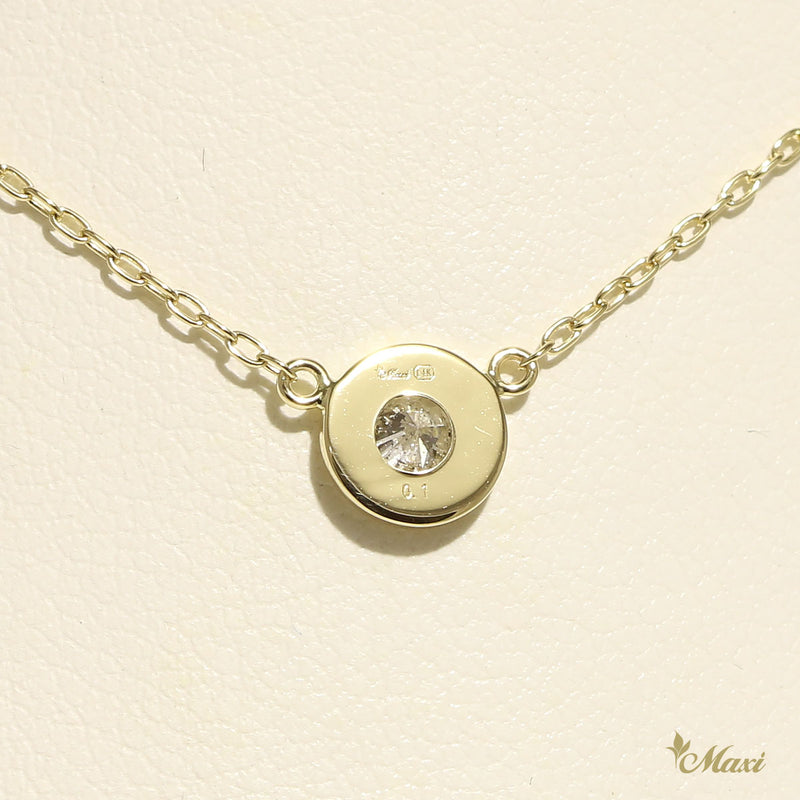 [14K Gold] 6.3mm Round Necklace and 0.1ct Diamond*Made-to-order*(N0332-6.3mm)　14金　ネックレス　ペンダント　オーダーメイド
