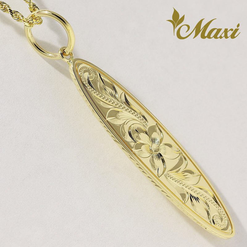 [14K Gold] Surfboard Pendant Large (P0172-1.2mm thick) [Made to Order]
