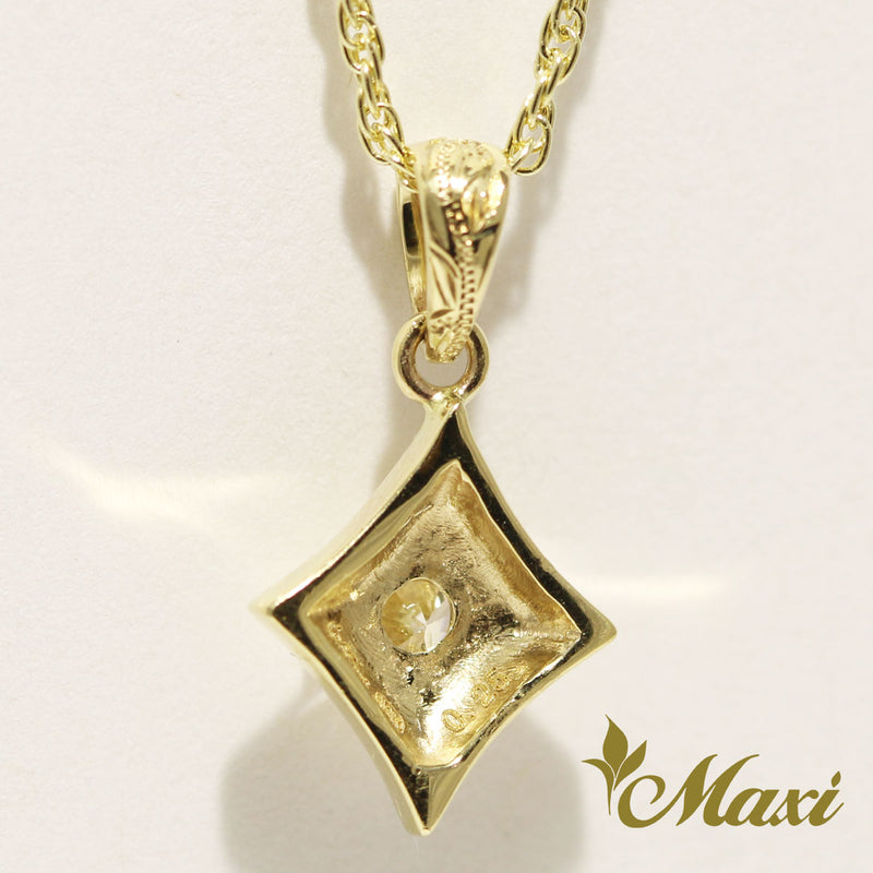 [14K Gold] Hoku Diamond Pendant*Made-to-order*(P0693-0.11ct)
