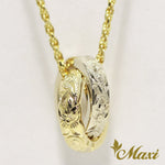 [14K Gold] 10mm Double Tube Pendant *Made-to-order* (P1238)　ゴールド　14金　ペンダント　