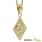 [14K Gold] BRENDA x Maxi - Coin Edge Plate Pendant *Made-to-order*(P1241)